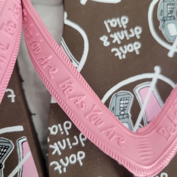 Don't Drink & Dial Flip Flops Sandals M 7-8 NWT Be As You Are - Picture 5 of 10